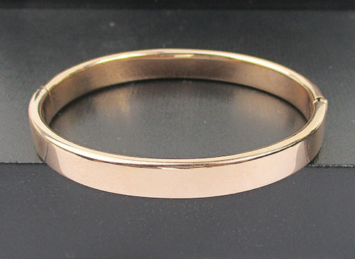 กำไล เกลี้ยงแบน Pink gold ทอง9K (ทอง37.5%) งานสวยมาก นน. 15.76 g