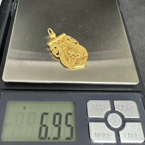 จี้ เสมา รร ทอง96.5 แกะลายไทย นน. 6.95 g 6