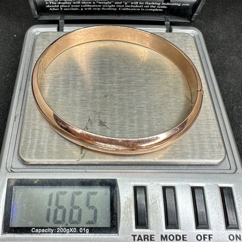 กำไล ท้องปลิง ลายเกลี้ยง นาก40 งานเก่า หลุดจำนำ สวยมาก นน. 16.65 g 7