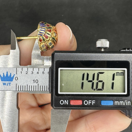 ต่างหู เพชรซีก ทองลงยา ทอง90 นน. 8.47 g 7