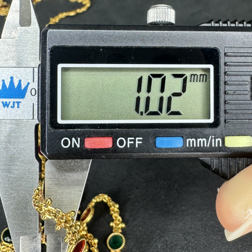 สร้อยคอ ทองลงยา 2 สี ทอง90 ความยาว 28 นิ้ว สวมหัวได้ นน. 19.57 g 6