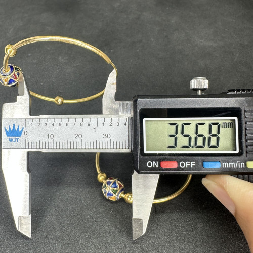 ต่างหู ห่วง ทองลงยา ทอง18K หลุดจำนำ งานสวย น่าสะสม นน. 7.00 g 7