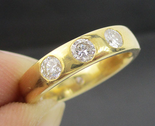 แหวน เพชร 4 เม็ด 0.55 กะรัต ทอง18K งานสวยมาก นน. 7.65 g
