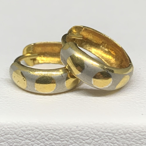 ต่างหู ห่วง ทอง18K 2 กษัตริย์ ใส่ติดหูได้ทุกวัน นน. 1.72 g