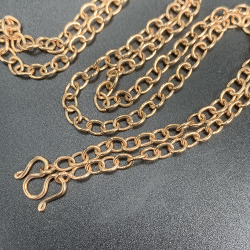 สร้อยคอ นาก40 ลายห่วงกลม รอบเส้น ความยาว 24 นิ้ว สวมหัวได้ นน. 15.38 g