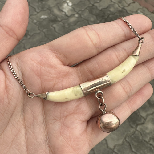 สร้อยคอ นาก40 กระพรวน ตุ้งติ้ง ความยาว 18 นิ้ว นน. 8.96 g 3