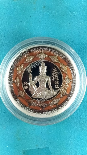 เหรียญกลมลงยาองค์พ่อจตุคามรุ่นอิทธิบุญฤทธิ์