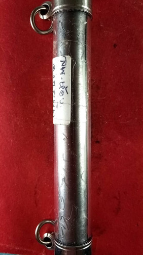 ตะกรุดโทนคงกระพันยาว3นิ้วจารมือมีจารนอก