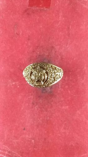 แหวนหัวเสือเนื้อทองทิพย์วงเล็ก