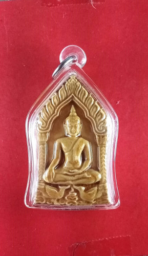 พระขุนแผนเคลือบทรงหงส์คู่มีจารสวยมาก