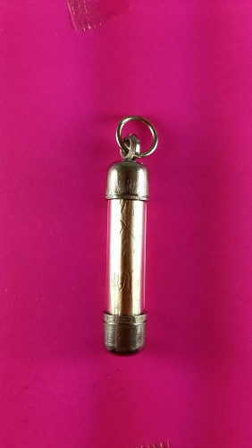 ตะกรุดเงินยาว1นิ้วจารมือรับจากมือลพ.ทองหยิบ วัตถุที่บูชาจากวัดบ้านกลางท่านปลุกเสกให้อีกเป็นอย่างดีคร