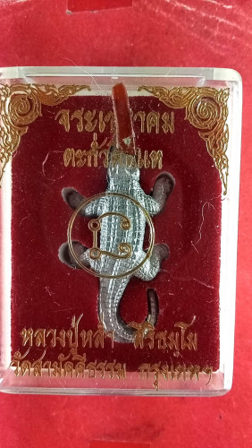 .รูปหล่อจรเข้อาคมตะกั่วตีนแห