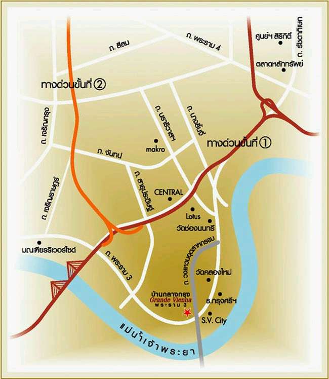 (บ้านเช่าไปแล้ว) บ้านเช่าพระราม3 / HOME OFFICE ให้เช่า บ้านกลางกรุง Grande Vienna พระรามสาม 1