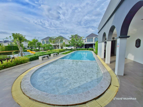 บ้านใหม่กริ๊บให้เช่าบางปู สมุทรปราการ ใกล้นิคมอคมปางปู-สถานที่พักตากอากาศ บ้านสวย4 ห้องนอน หมู่บ้าน 9