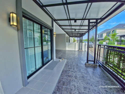 บ้านใหม่กริ๊บให้เช่าบางปู สมุทรปราการ ใกล้นิคมอคมปางปู-สถานที่พักตากอากาศ บ้านสวย4 ห้องนอน หมู่บ้าน 2