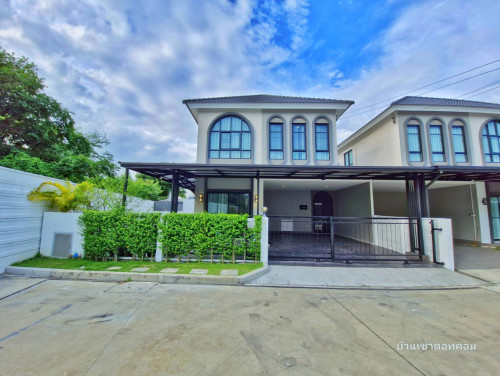 บ้านใหม่กริ๊บให้เช่าบางปู สมุทรปราการ ใกล้นิคมอคมปางปู-สถานที่พักตากอากาศ บ้านสวย4 ห้องนอน หมู่บ้าน 1
