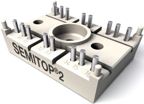 SK 100 KQ 16 : Semikron Danfoss SK 100 KQ 16, Dual Thyristor Module 1600 V, 18 A 100 mA 370 A 2.4 V