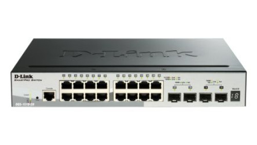 DGS-1510-20 : D-Link 20-Port Gigabit Stackable Smart Managed Switch with 10G Uplinks Smart 20 Port G