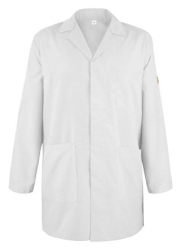 51-100-2920 : EUROSTAT White Unisex Reusable Lab Coat