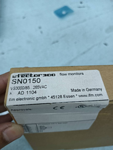 IFM ELECTRONIC GMBH FLOW MONITORS MODEL: SN0150 VS3000/85 265VAC ราคา 10,791.00 บาท