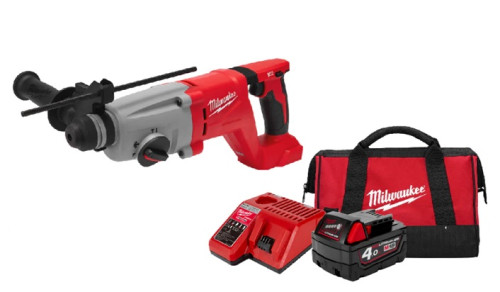 MILWAUKEE MODEL : M18 BLHACD26-401BM18 REDSTART ชุดสว่านโรตารี่ 26 มม. ด้ามจับทรง D ราคา 7,555.00 บา