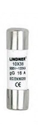 [I67] CYLINDRICAL PROTECTION LINDNER FUSE-LINK 10x38 CLASS gG-gL 1120 010 ราคา 5.05 บาท