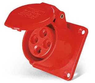 [I151] ECONOMIC TYPE INDUSTRIAL STRAIGHT PANEL SOCKET IP44 เต้ารับฝังหน้าตรง AJ-424 ราคา 115.05 บาท