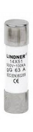 [O96] LINDNER FUSE-LINK 14x51 CLASS gG-gL 1130 025 ราคา 10 บาท