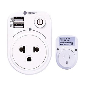[X106] TOSHINO USB Charger TS-P2U ปลั๊กแปลงหมุนได้180องศา บรรจุ/ลัง72 ...