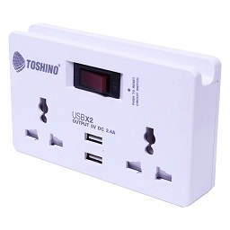 [X107] TOSHINO USB Charger TW-2USB ปลั๊กแปลง + 2 USB บรรจุ/ลัง36 ราคา 181 บาท