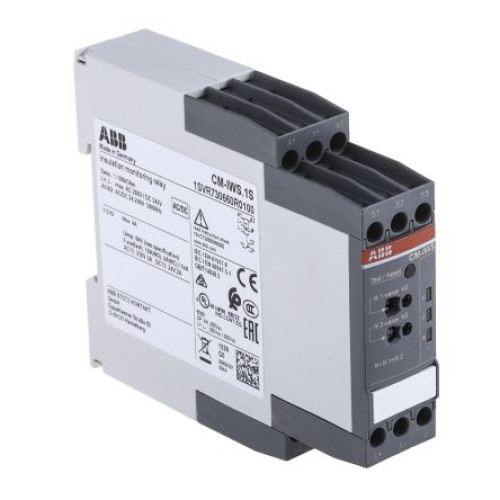 1SVR730660R0100 CM-IWS.1S : ABB Monitoring Relay, 3, 1 Phase, SPDT, DIN Rail, 240V ac 240 V dc