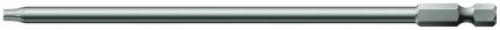 05328448001 : Wera Screwdriver Bit, 6.35 mm Tip, T6 Tip, Hex Drive, 152 mm Overall 1-Piece