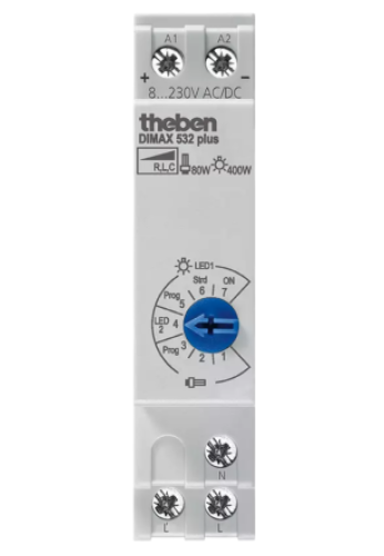 5320001 : Theben 1 Way 1 Gang Dimmer Switch, 230V, 400 W