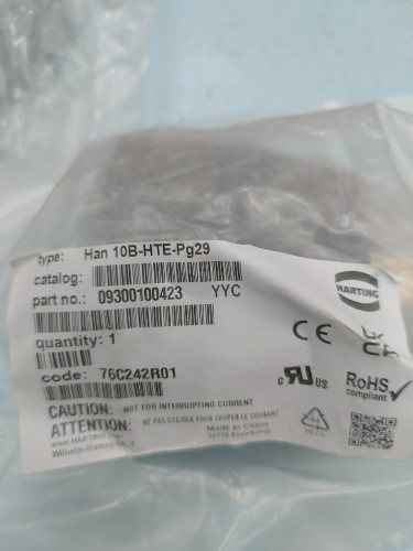 HARTING HOOD FAN 10 BT/ENTRY PG29HC MODEL: HAN 10B-THE-PG29 PART NO. 09300100423 ราคา 1,080.00 บาท