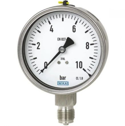 48697337 : WIKA DN 51 Screw Pressure Gauge, 100 mm, 6 bar