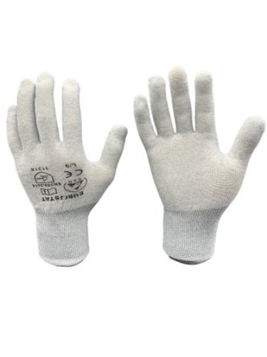 51-680-0402B : EUROSTAT Polyester Anti-Static Gloves, Size 5