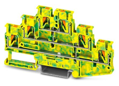 3210525 : Phoenix Contact 3210525 PT 2.5-3PE Series Earth Terminal Block Yellow, Green, 0.14mm², 4 m