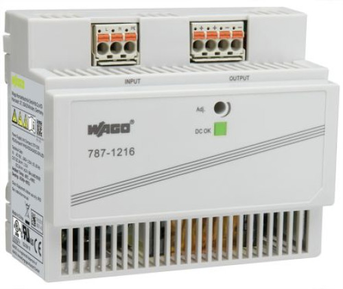 787-1216 : WAGO 787 Switched Mode DIN Rail Power Supply 230V 24V dc, 4.2 A Output DC 100 W