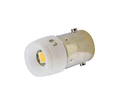 LSRD-1 : Idec White Pilot Light Single Chip, 12V, BA9S/13 Base, 10.2 mm Diameter, 200mcd