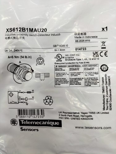Sensore Di Prossimità Induttivo XS612B1MAU20 - Nuovo, Spedizione Rapida