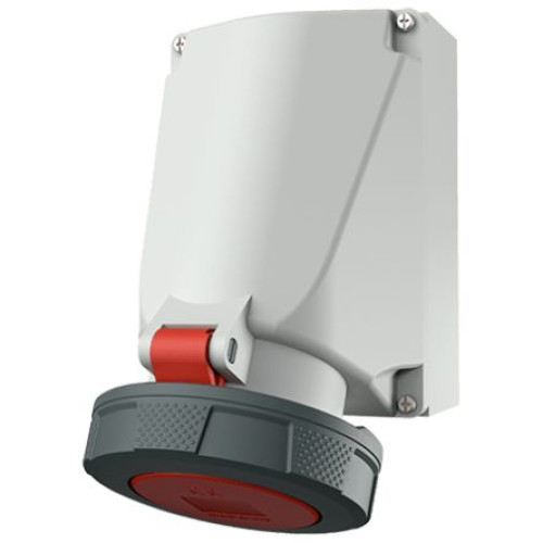 132A : MENNEKES Straight IP67 Industrial Interlock Socket 4, Earthing Position 6h, 63A, 400V