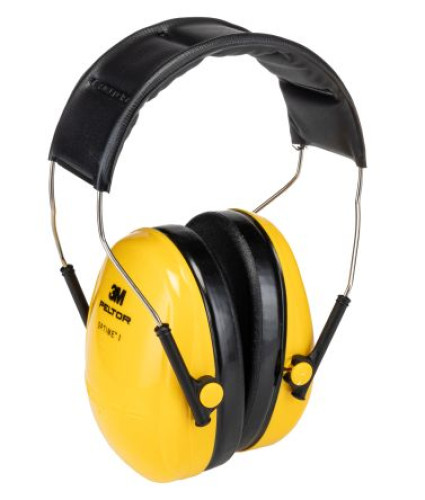 H510A-401 : 3M PELTOR Optime I Ear Defender with Headband, 27 dB, Black, Yellow