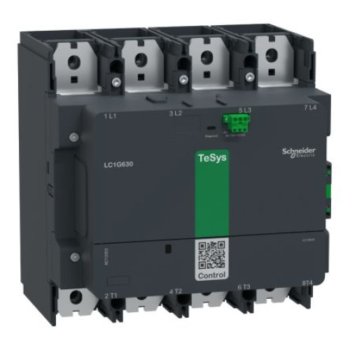 LC1G6304EHEN : Schneider Electric TeSyS G Contactor, 130V, 48 V Coil, 4-Pole, 1.05 kA 48V, 1 NO/1 NC