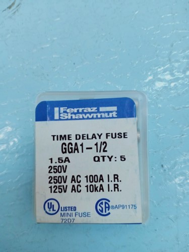 Ferraz Shawmut ATQ 3-1/2 (3.5 Amp) 500Vac Midget Time-Delay Fuses