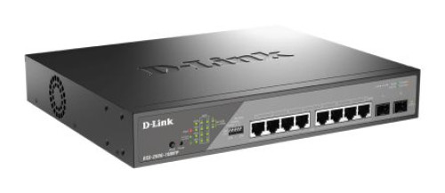DSS-200G-10MPP/B : D-Link 10-Port Gigabit PoE Smart Managed Surveillance Max PoE Switch with 802.3bt