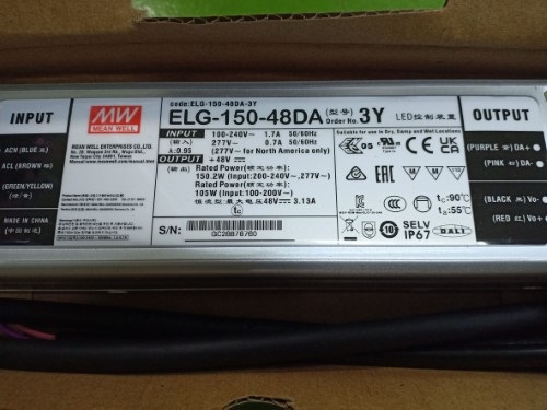 MEAN WELL LED DRIVER MODEL: ELG-150-48DA-3Y ราคา 4,000 บาท