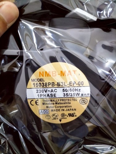 NMB-MAT FAN MODEL: 15038PB-B3L-EP-00 230VAC 35/35W  ราคา 2,100.00 บาท