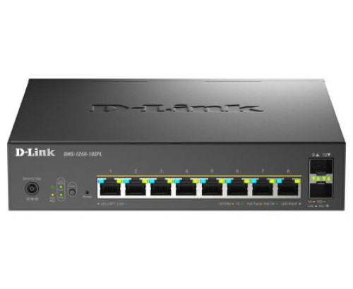 DMS-1250-10SPL/E : D-Link Multi-Gigabit Smart Managed PoE+ Switch with 2 x 10G SFP+ ports Smart Mana