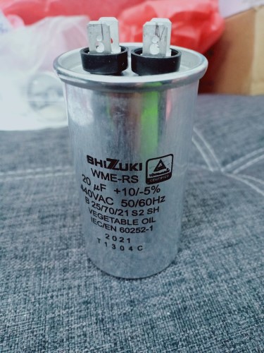 SHIZUKI CAPACITOR 20UF +10/-5% 440VAC 50/60HZ ราคา 200.00 บาท