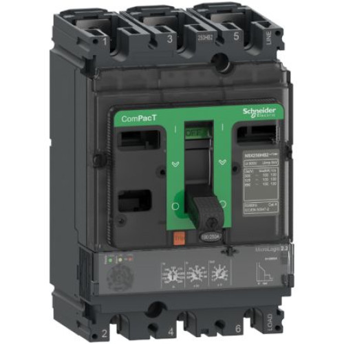 C25R32D160 : Schneider Electric, ComPact, ComPacT NSX Molded Case Circuit Breaker 3-Pole 160A, Break